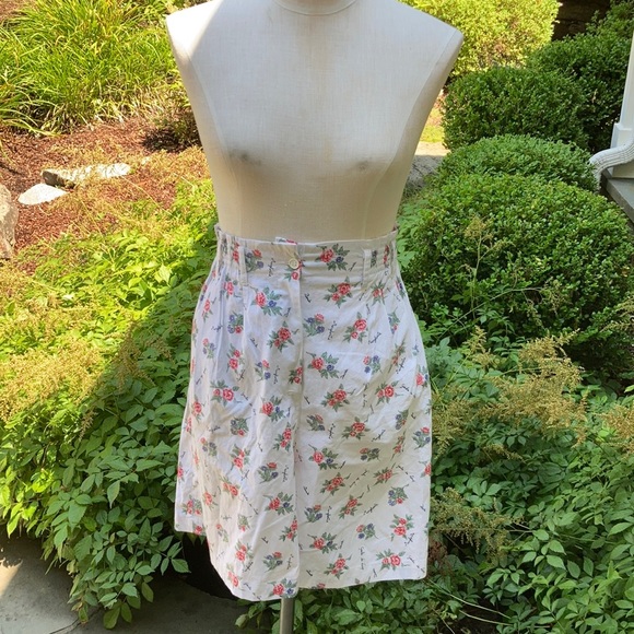 Sweet vintage high rise mom shorts flower motif L - Picture 5 of 12